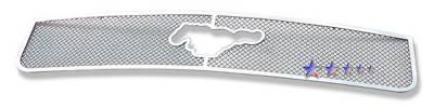 APS - Ford Mustang APS Wire Mesh Grille - with Logo Opening - Upper - Stainless Steel - F76022T