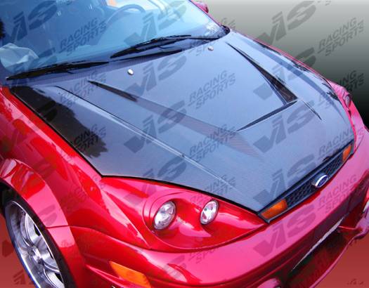 VIS Racing - Ford Focus VIS Racing Invader Black Carbon Fiber Hood - 00FDFOC2DVS-010C