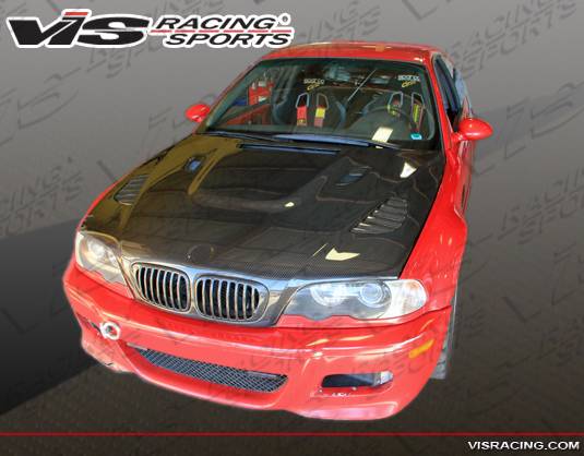 VIS Racing - BMW 3 Series 2DR VIS Racing XTS Black Carbon Fiber Hood - 01BME46M32DXTS-010C