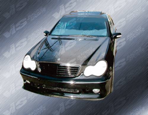 VIS Racing - Mercedes-Benz C Class VIS Racing OEM Black Carbon Fiber Hood - 01MEW2034DOE-010C