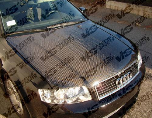 VIS Racing - Audi A4 VIS Racing OEM Black Carbon Fiber Hood - 02AUA44DOE-010C