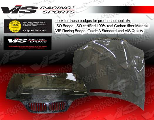 VIS Racing - BMW 3 Series 4DR VIS Racing OEM Black Carbon Fiber Hood - 02BME464DOE-010C