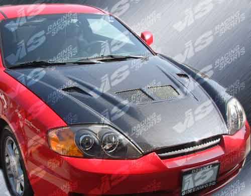 VIS Racing - Hyundai Tiburon VIS Racing EVO Black Carbon Fiber Hood - 03HYTIB2DEV-010C