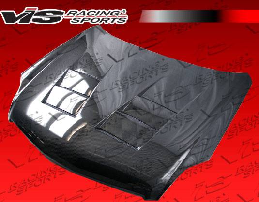 VIS Racing - Infiniti G35 2DR VIS Racing Terminator Black Carbon Fiber Hood - 03ING352DTM-010C
