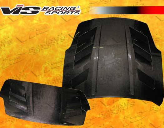 VIS Racing - Nissan 350Z VIS Racing AMS Black Carbon Fiber Hood - 03NS3502DAMS-010C