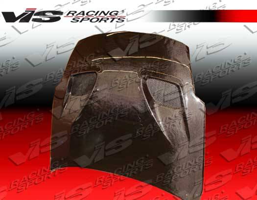 VIS Racing - Nissan 350Z VIS Racing Terminator-2 Black Carbon Fiber Hood - 03NS3502DTM2-010C