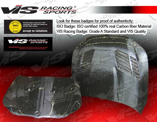 VIS Racing - BMW 5 Series VIS Racing GTR Black Carbon Fiber Hood - 04BME604DGTR-010C