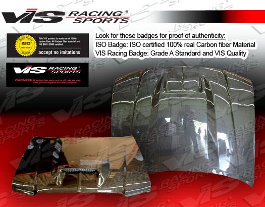 VIS Racing - Dodge Magnum VIS Racing SRT Black Carbon Fiber Hood - 05DGMAG4DSRT-010C