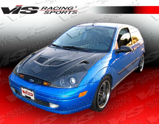 VIS Racing - Ford Focus VIS Racing EVO Black Carbon Fiber Hood - 05FDFOC2DEV-010C