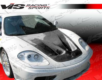 VIS Racing - Ferrari F430 VIS Racing GT Black Carbon Fiber Hood - 05FR4302DGT-010C