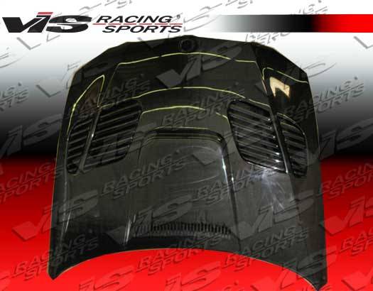 VIS Racing - BMW 3 Series 2DR VIS Racing GTR Black Carbon Fiber Hood - 07BME922DGTR-010C