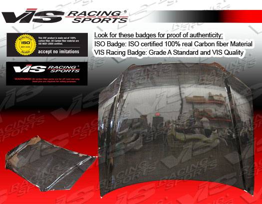 VIS Racing - BMW 3 Series 2DR VIS Racing OEM Black Carbon Fiber Hood - 07BME922DOE-010C