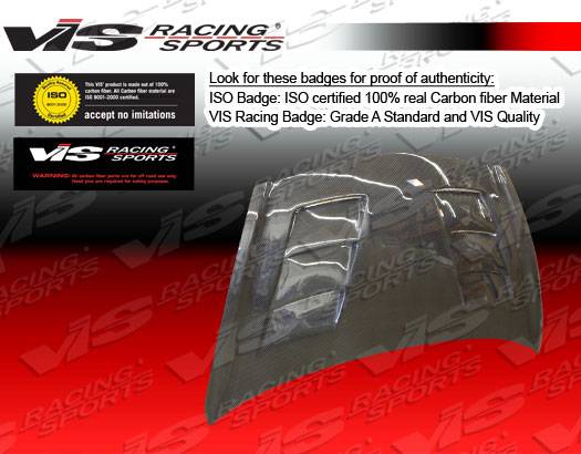 VIS Racing - Honda Fit VIS Racing Terminator Black Carbon Fiber Hood - 07HDFIT4DTM-010C