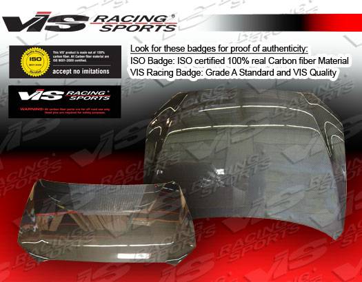 VIS Racing - Mitsubishi Lancer VIS Racing OEM Black Carbon Fiber Hood - 08MTLAN4DOE-010C