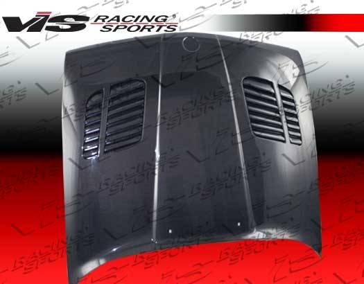 VIS Racing - BMW 3 Series VIS Racing GTR Black Carbon Fiber Hood - 84BME302DGTR-010C