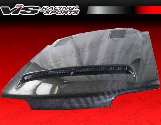 VIS Racing - Ford Mustang VIS Racing GT-500 Black Carbon Fiber Hood - 87FDMUS2DGT5-010C
