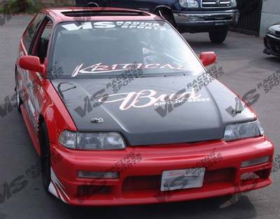 VIS Racing - Honda CRX VIS Racing OEM Black Carbon Fiber Hood - 88HDCRXHBOE-010C