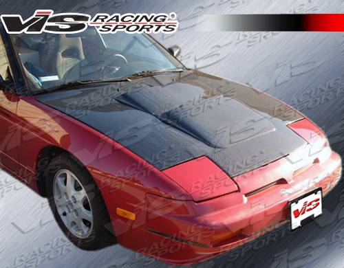 VIS Racing - Nissan 240SX VIS Racing Techno R Black Carbon Fiber Hood - 89NS2402DTNR-010C