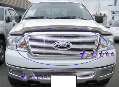 APS - Ford F150 APS CNC Grille - Honeycomb with Logo Opening - Upper - Aluminum - F95727A