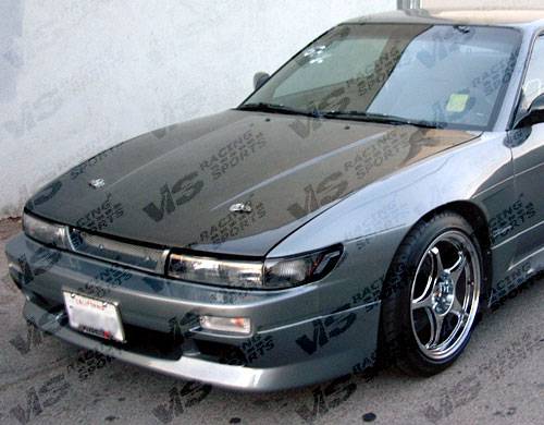 VIS Racing - Nissan S13 VIS Racing OEM Black Carbon Fiber Hood - 89NSS132DOE-010C