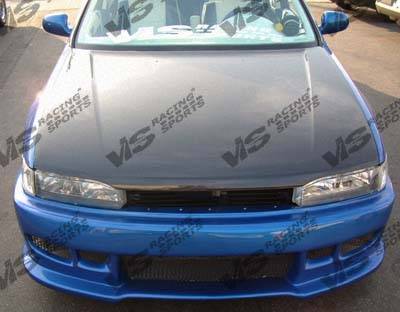 VIS Racing - Honda Accord 2DR & 4DR VIS Racing OEM Black Carbon Fiber Hood - 90HDACC2DOE-010C