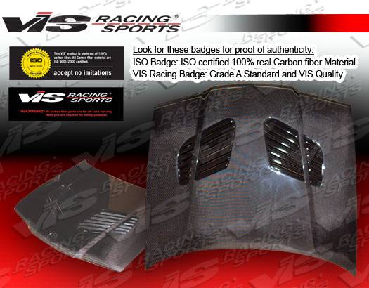 VIS Racing - BMW 3 Series 4DR VIS Racing GTR Black Carbon Fiber Hood - 92BME364DGTR-010C