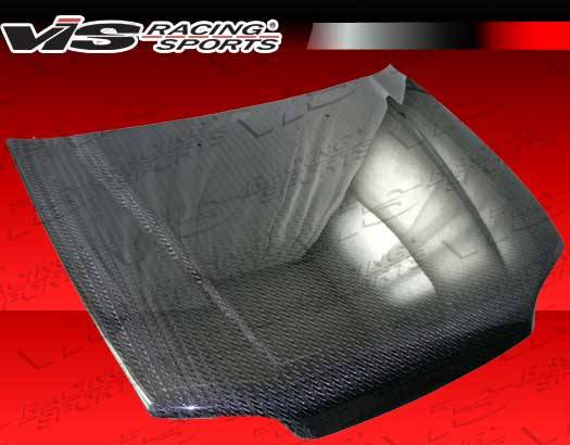 VIS Racing - Honda Civic 2DR & Hatchback VIS Racing OEM Style Carbon Fiber Hood with Fuzion V2 Pattern - 92HDCVC2DOE-010V2C