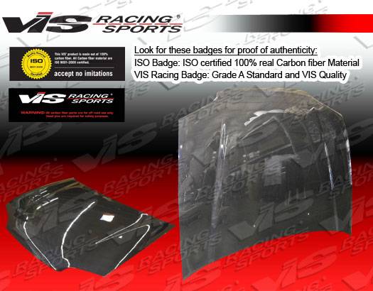 VIS Racing - Honda Civic 4DR VIS Racing OEM Black Carbon Fiber Hood - 92HDCVC4DOE-010C