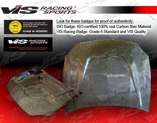 VIS Racing - Honda Del Sol VIS Racing JS Black Carbon Fiber Hood - 93HDDEL2DJS-010C