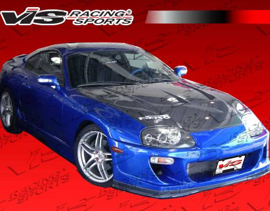 VIS Racing - Toyota Supra VIS Racing Drift-2 Black Carbon Fiber Hood - 93TYSUP2DDFT2-010C