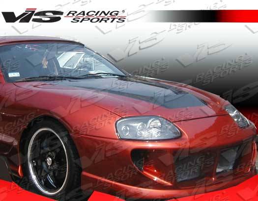 VIS Racing - Toyota Supra VIS Racing Invader Black Carbon Fiber Hood - 93TYSUP2DVS-010C