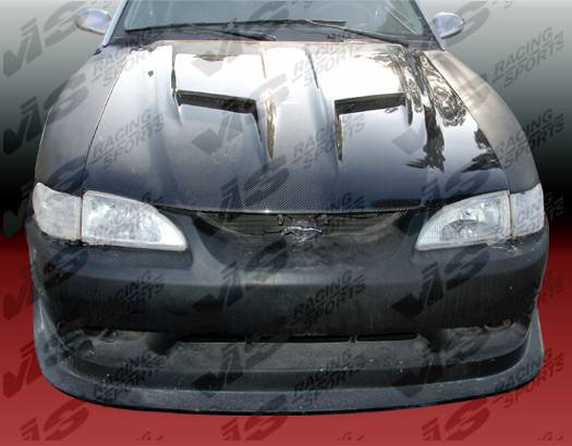 VIS Racing - Ford Mustang VIS Racing Stalker-2 Black Carbon Fiber Hood - 94FDMUS2DSTK2-010C