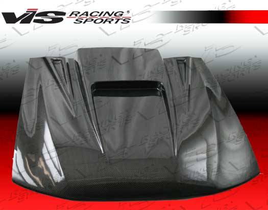VIS Racing - Ford Mustang VIS Racing ZD Black Carbon Fiber Hood - 94FDMUS2DZD-010C