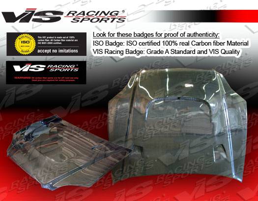VIS Racing - Honda Civic 2DR & 4DR VIS Racing JS-2 Black Carbon Fiber Hood - 96HDCVC2DJS2-010C