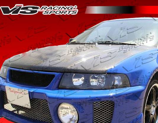 VIS Racing - Mitsubishi Mirage 4DR VIS Racing OEM Black Carbon Fiber Hood - 97MTMIR4DOE-010C