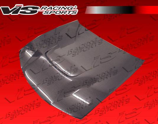 VIS Racing - Nissan 240SX VIS Racing JS Black Carbon Fiber Hood - 97NS2402DJS-010C