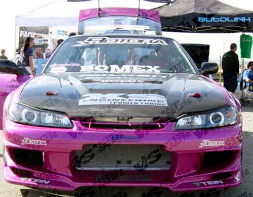 VIS Racing - Nissan 240SX VIS Racing Invader Black Carbon Fiber Hood - 97NS2402DVS-010C