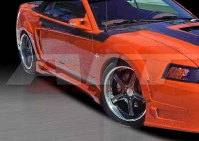 AIT Racing - Ford Mustang AIT DEM Style Side Skirts - FM99HIDEMSS