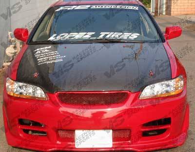 VIS Racing - Honda Accord 2DR VIS Racing OEM Black Carbon Fiber Hood - 98HDACC2DOE-010C