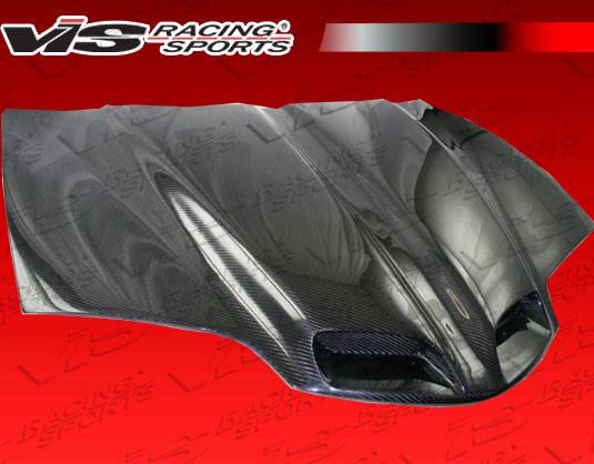 VIS Racing - Pontiac Firebird VIS Racing GTO Black Carbon Fiber Hood - 98PTFIR2DGTO-010C