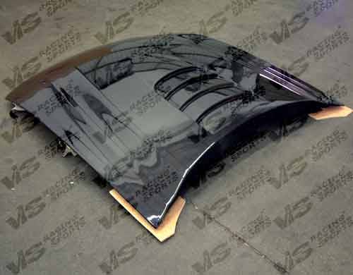 VIS Racing - Ford Mustang VIS Racing Cobra R 2000 Fiberglass Hood - 99FDMUS2DCR-010