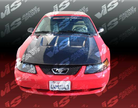 VIS Racing - Ford Mustang VIS Racing Heat Extractor Fiberglass Hood - 99FDMUS2DGT-010