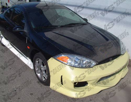 VIS Racing - Mercury Cougar VIS Racing Invader Black Carbon Fiber Hood - 99MYCOU2DVS-010C