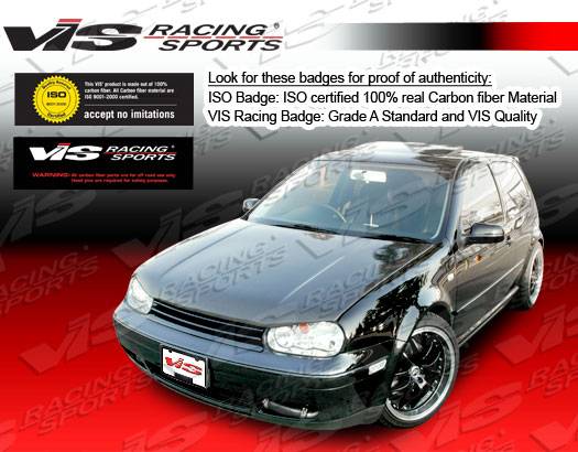 VIS Racing - Volkswagen Golf VIS Racing Boser Black Carbon Fiber Hood - 99VWGOF2DBOS-010C