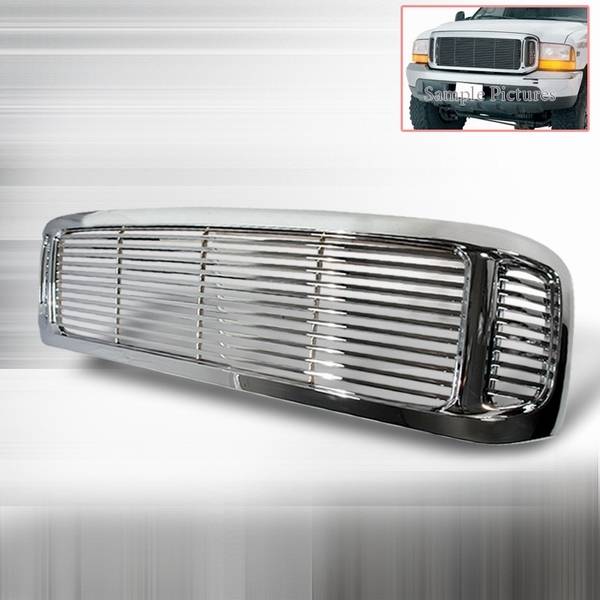 Custom Disco - Ford F250 Custom Disco Chrome Billet Grille - 1PC - HBG-F250991PC