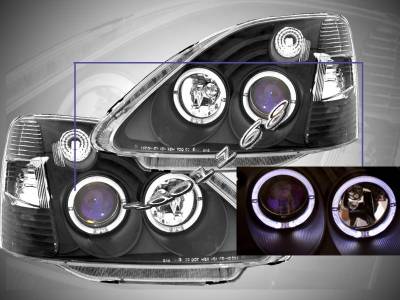 Custom - Black Housing Twin Halo Pro Headlights