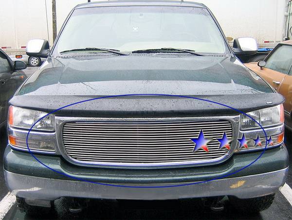 APS - GMC Sierra APS Billet Grille - without Logo Opening - Upper - Stainless Steel - G65704S