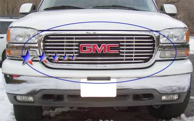 APS - GMC Denali APS Tubular Grille - with Logo Opening - Upper - Stainless Steel - G68400S