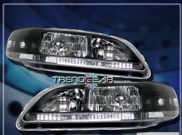 Custom - JDM  Black Clear Headlights