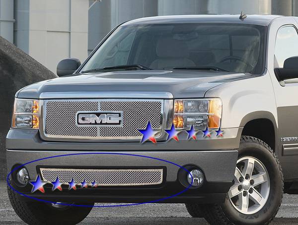 APS - GMC Sierra APS Wire Mesh Grille - Bumper - Stainless Steel - G76495T